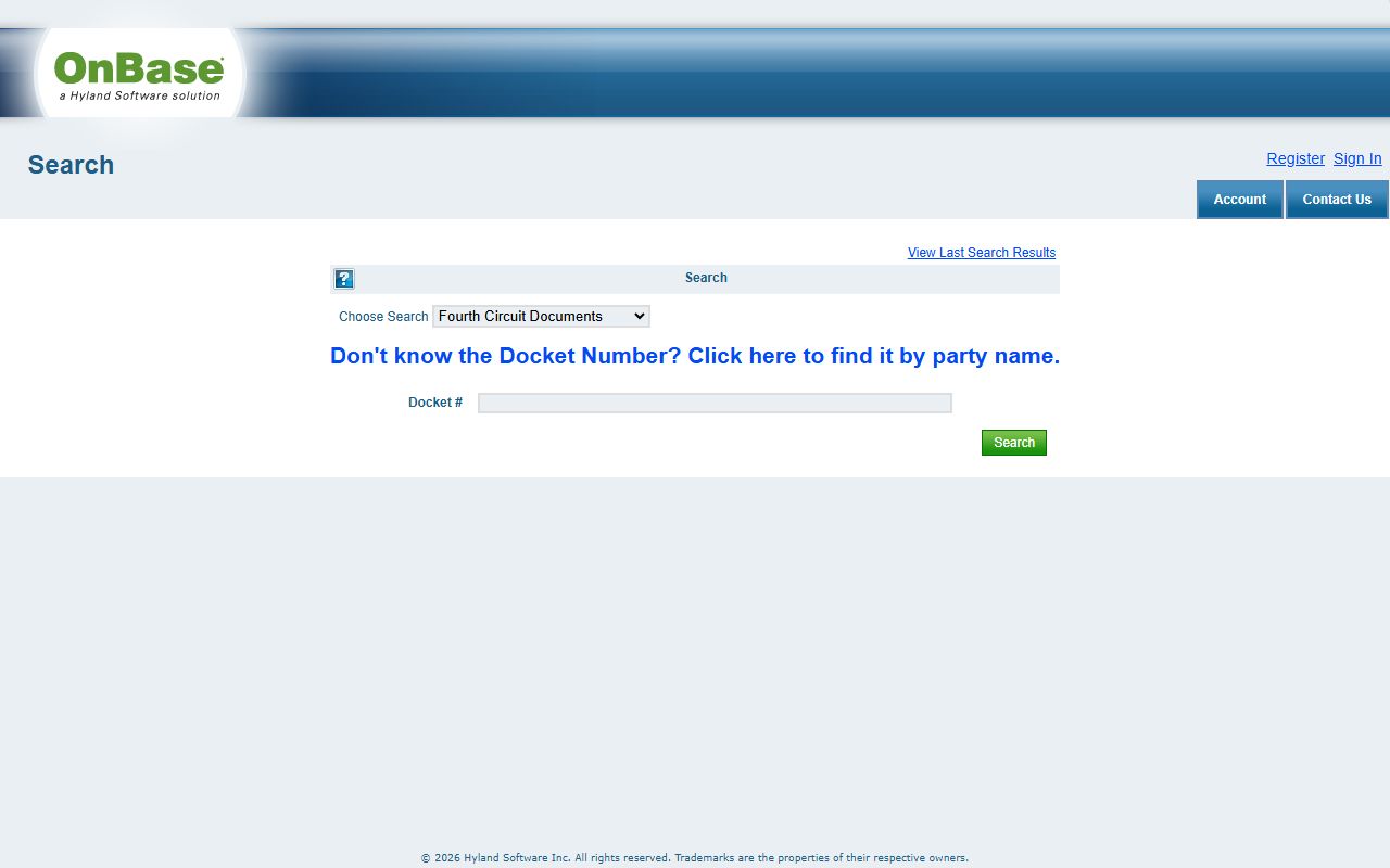 Knox County Hyland eCommerce docket number document search