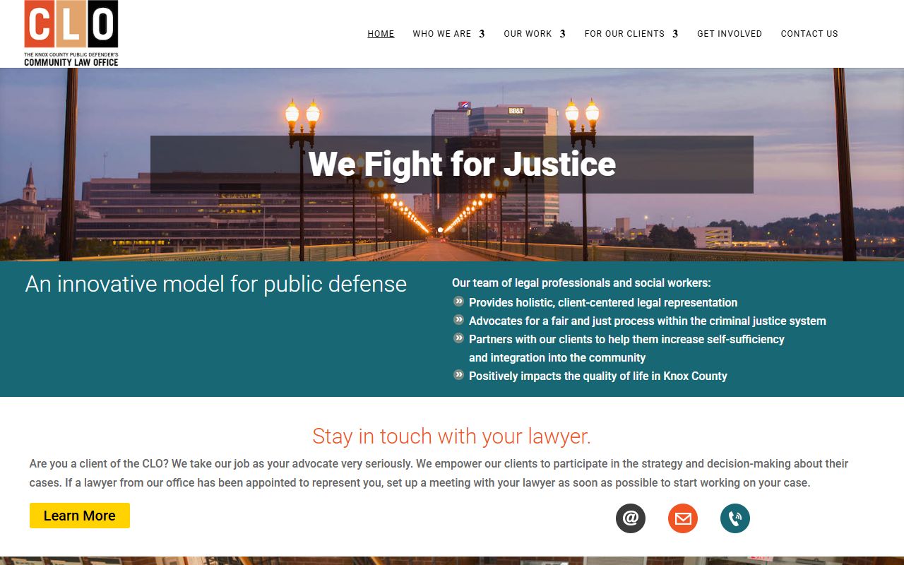 Knox County Public Defender Community Law Office page for court records help